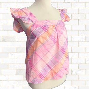 NWT Lilly Pulitzer Pink Ruffle Sleeve Top Size XXS